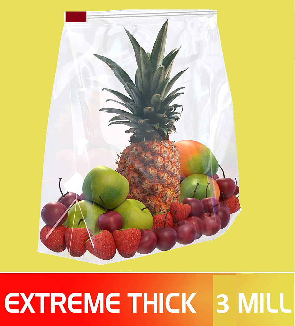 10 COUNT 5 Gallon 3 Mil Plastic Bag with Slider Top O50356