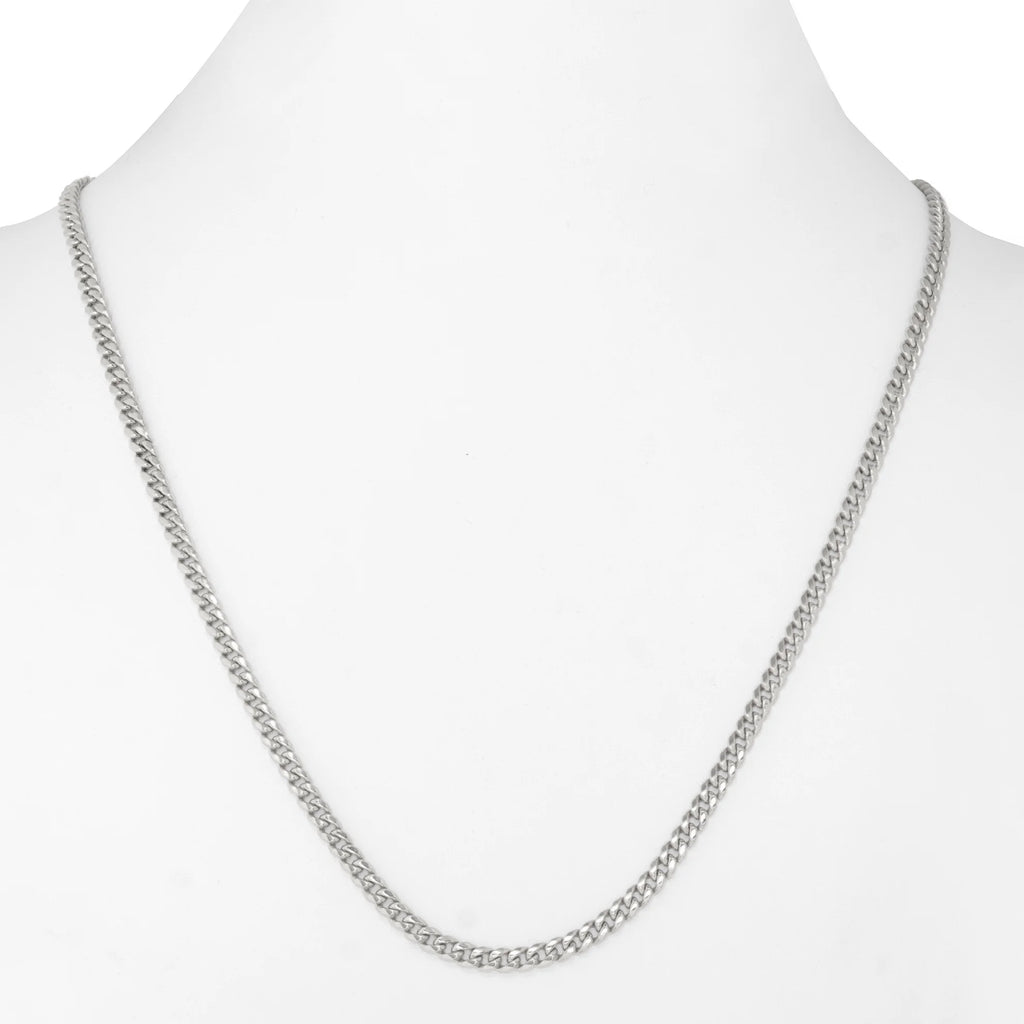 10k White Gold Miami Cuban Link Chain Necklace 16" - 30" C97389