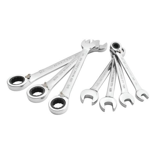 7 PC SAE Reversible Ratcheting Wrench Set R54801