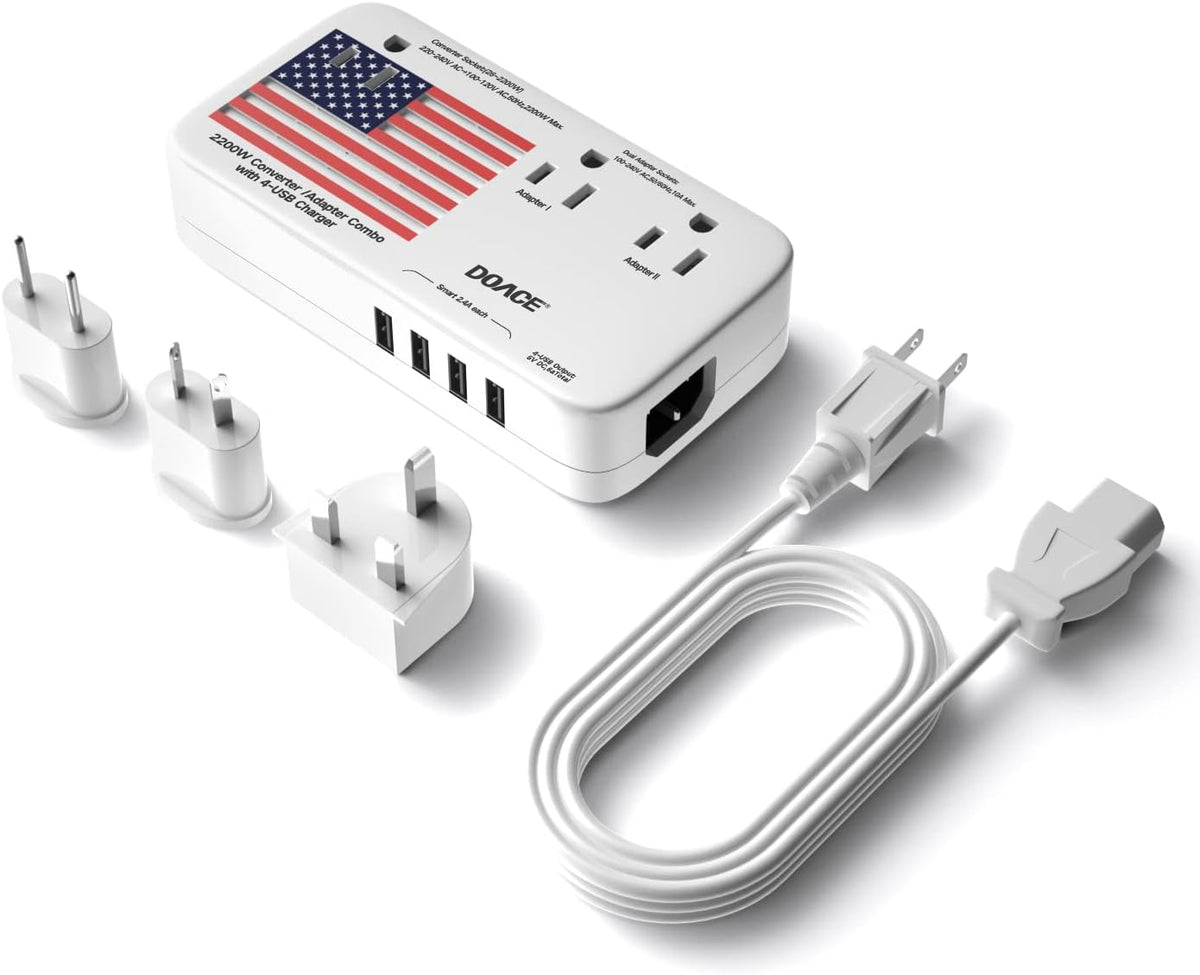 2200W Travel Voltage Converter with 4-Port USB E271422