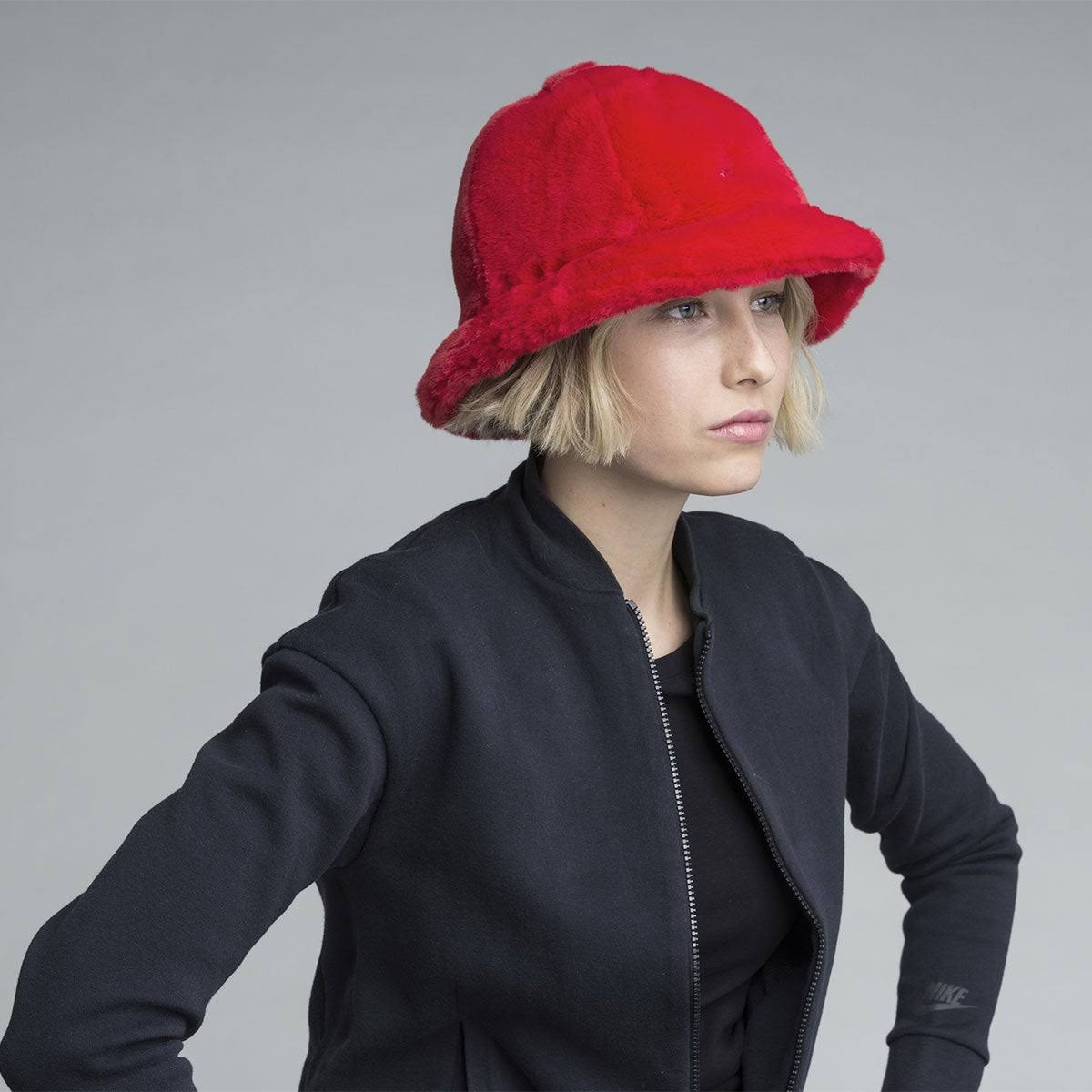Faux Fur Bucket Hat U2041