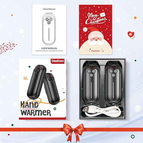 Rechargeable Hand Warmers 2 Pack, 6000mAh Electric Hand Warmer L18926