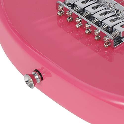 30 Inch Solid Wood Body Black Electric Guitar Starter Kit with 5W Amplifier K47786