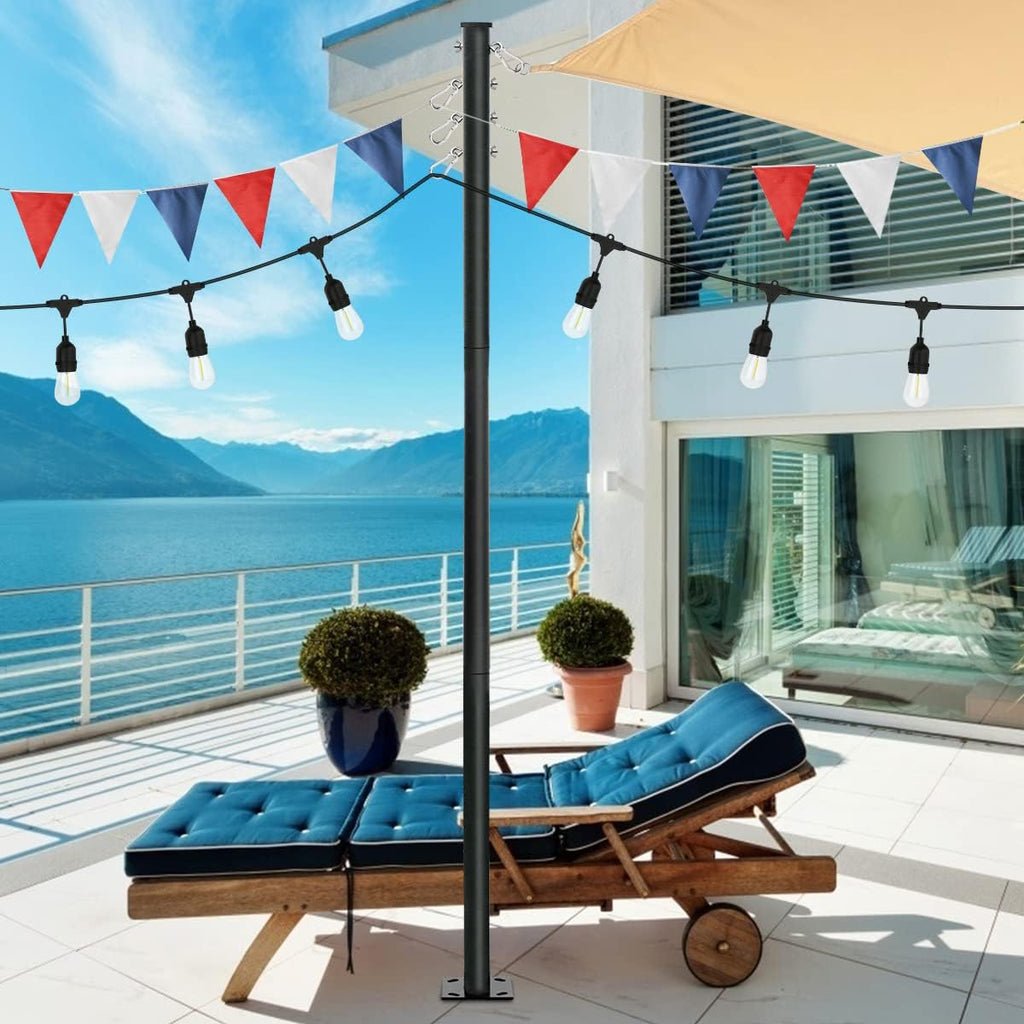 Outdoor String Light Pole Stand 8/10 FT V8235