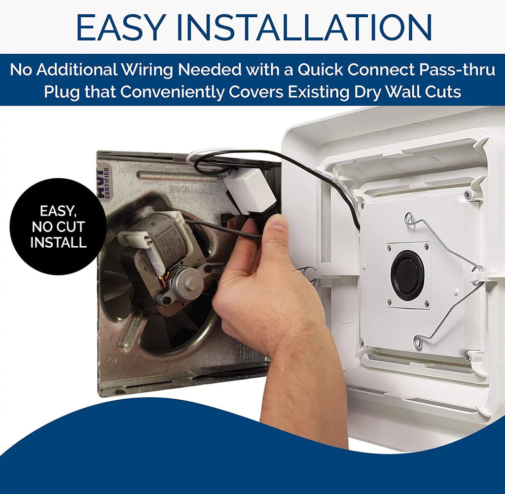 White Bathroom Exhaust Fan with LED Light C279936