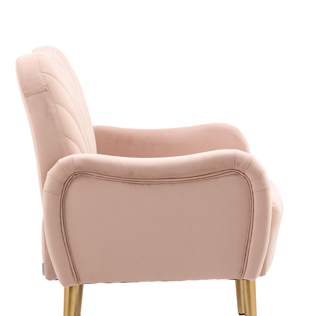 Velvet Single Sofa Chair with Rose Golden Metal Legs X6932