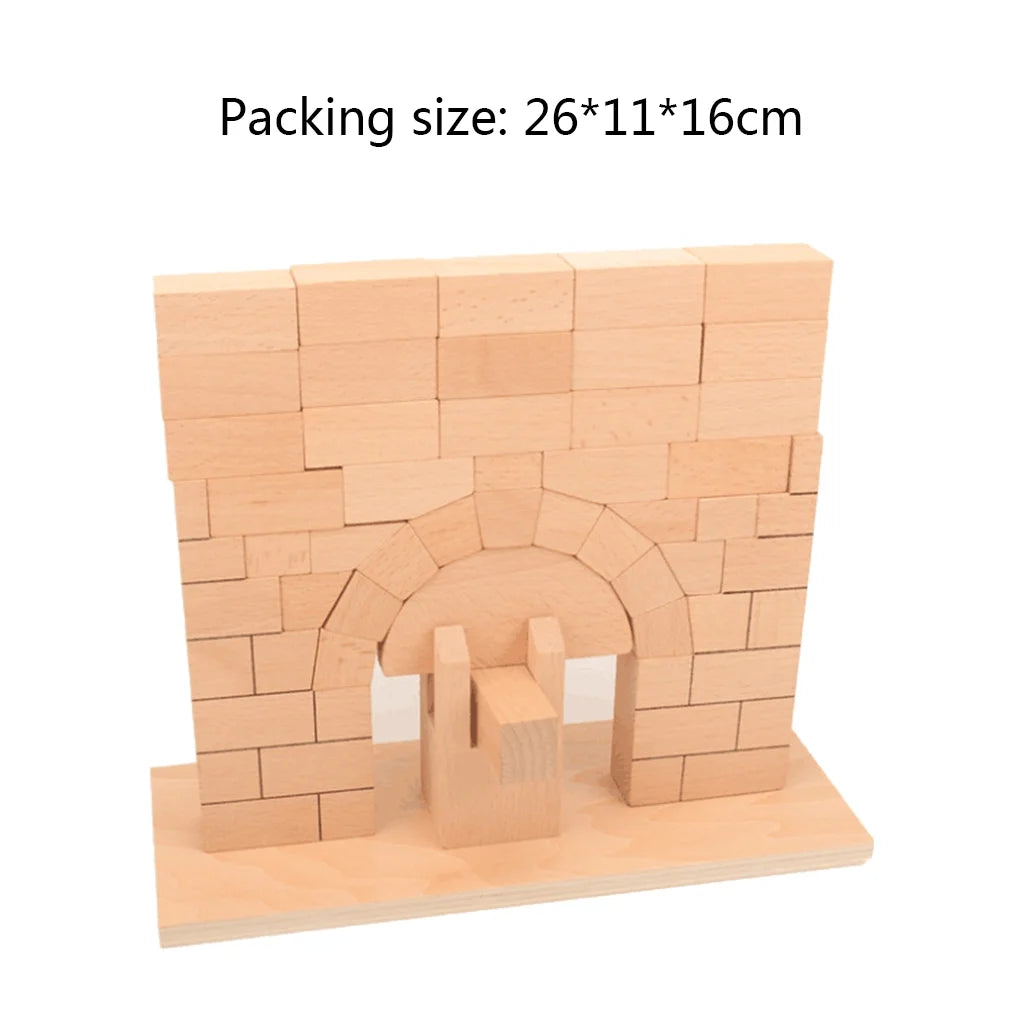 Roman Arch Bridge Stacking Building Block Wooden Stacking Block Game M146