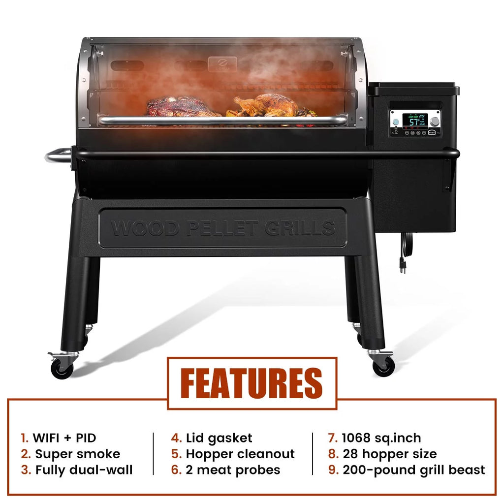 Wood Pellet Grill & Smoker with WiFi H4785