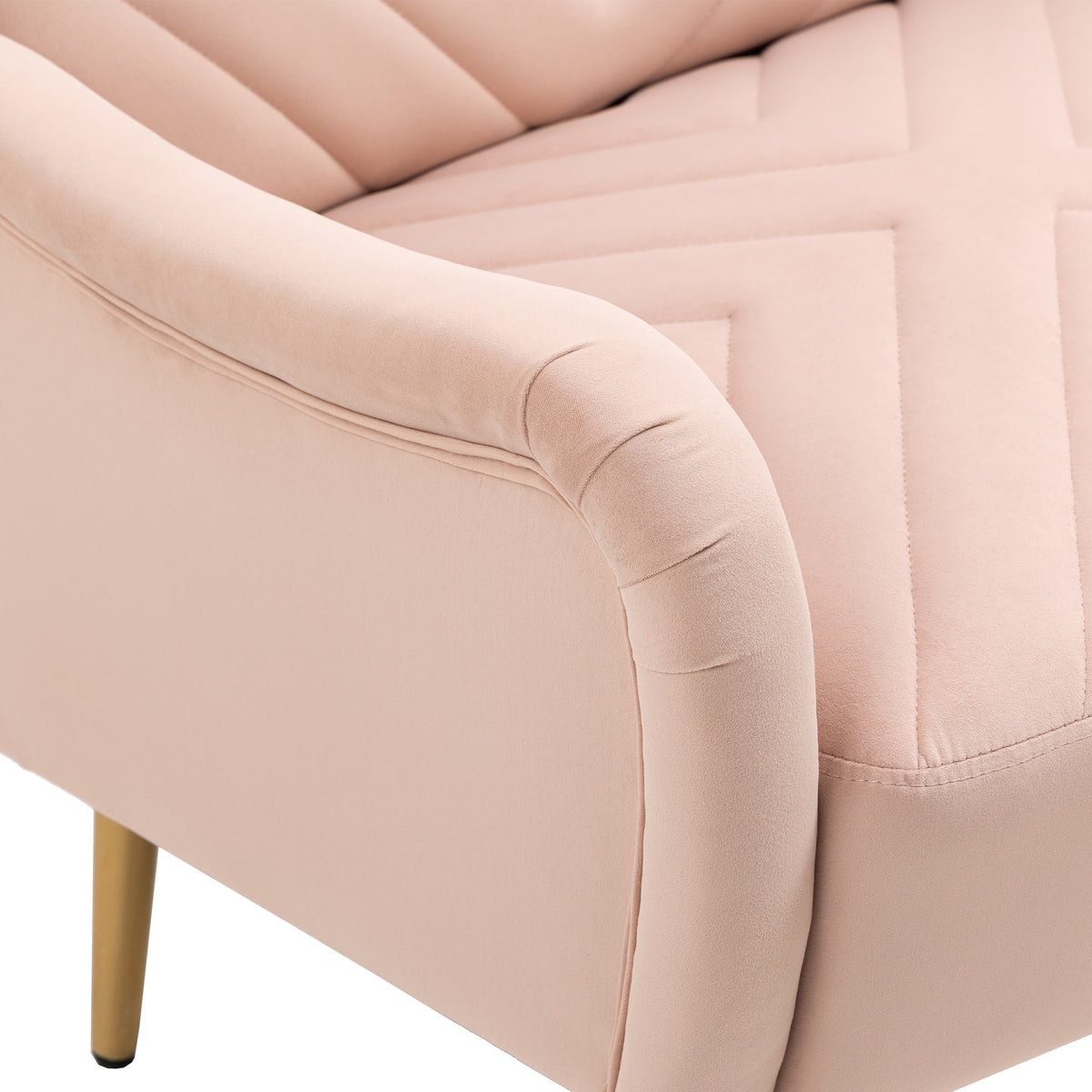 Velvet Single Sofa Chair with Rose Golden Metal Legs X6932