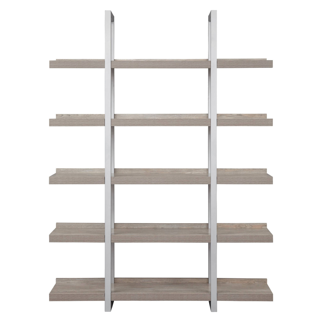 5 Shelves Open Bookcase in Espresso T7813