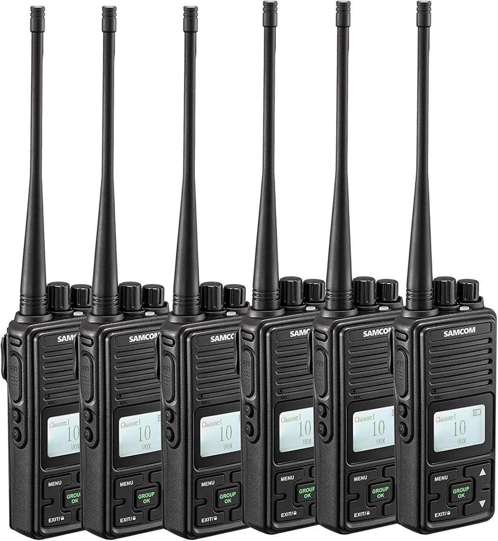 6 Packs UHF Two Way Radios with Earpieces H7256