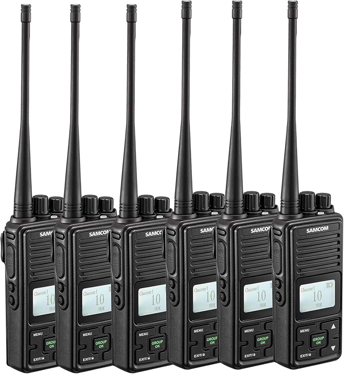 6 Packs UHF Two Way Radios with Earpieces H7256