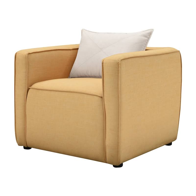 Yellow Fabric Accent Chair X679538