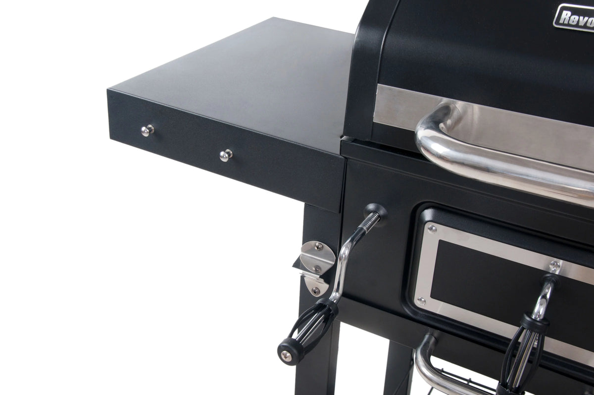 Dual Fuel Gas & Charcoal Combo Grill, Black with Stainless J29202