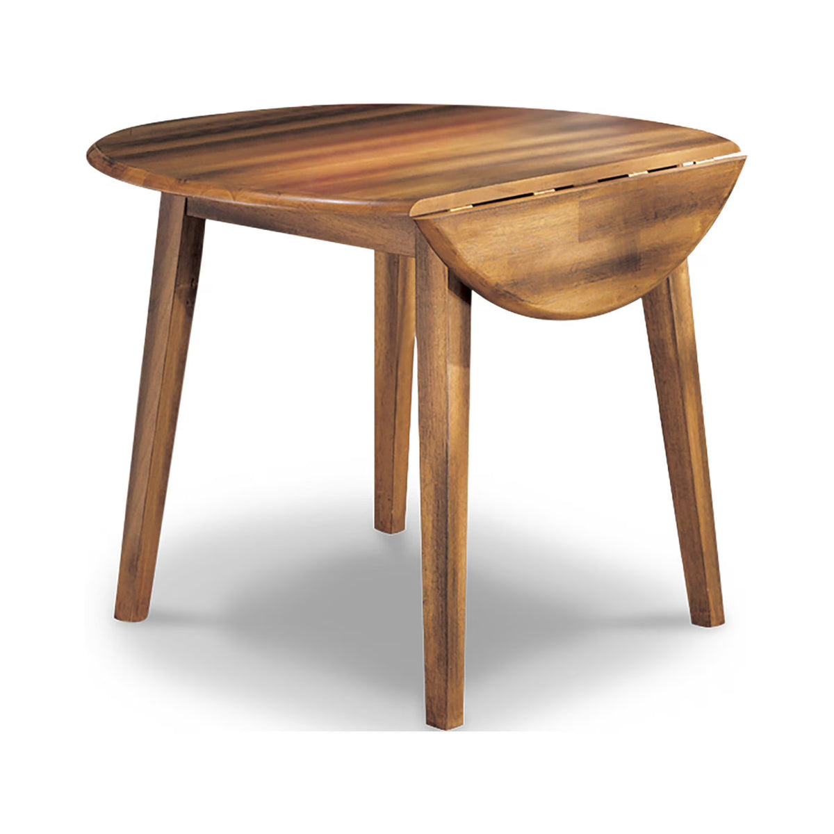 Rustic Brown Round Drop Leaf Table Z202