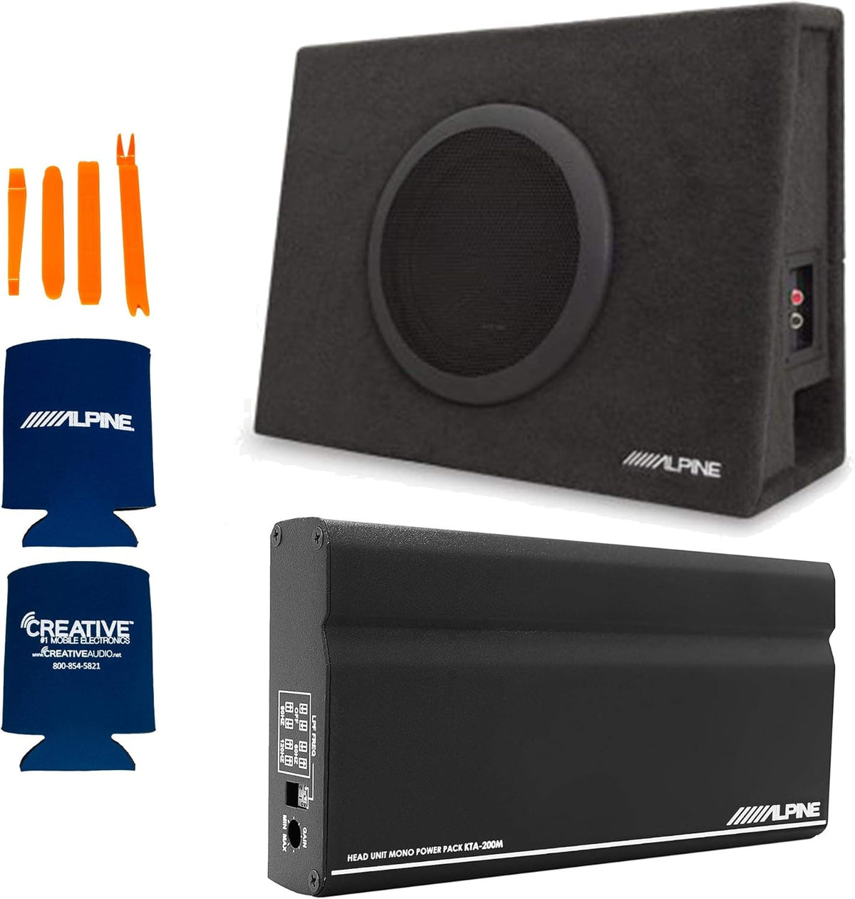 Mono Power Pack Amp with 10" Loaded Subwoofer Truck Enclosure W16116