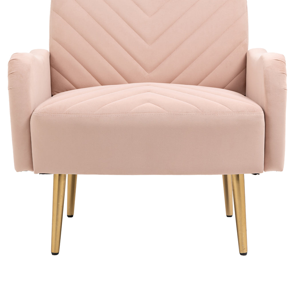 Velvet Single Sofa Chair with Rose Golden Metal Legs X6932