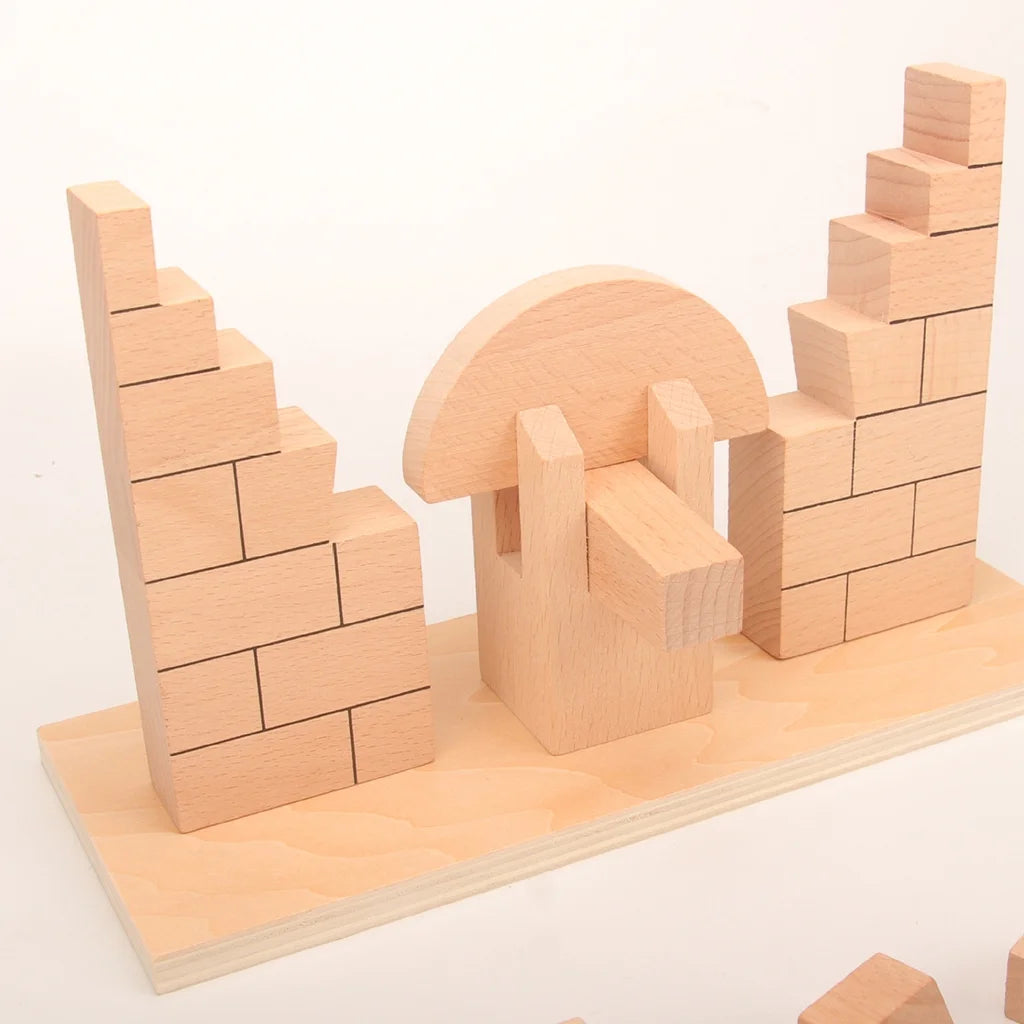 Roman Arch Bridge Stacking Building Block Wooden Stacking Block Game M146