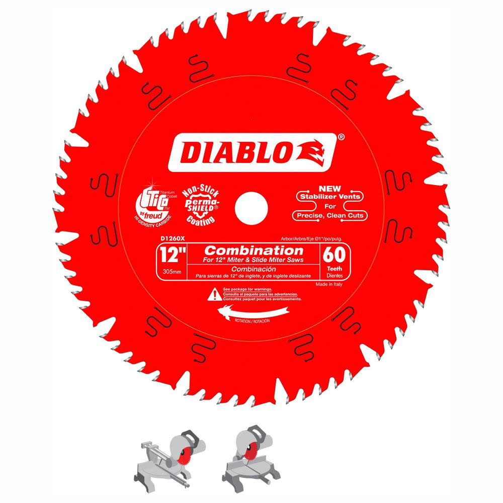 12 in. x 60-Teeth Combination Saw Blade (15-Pack) O891