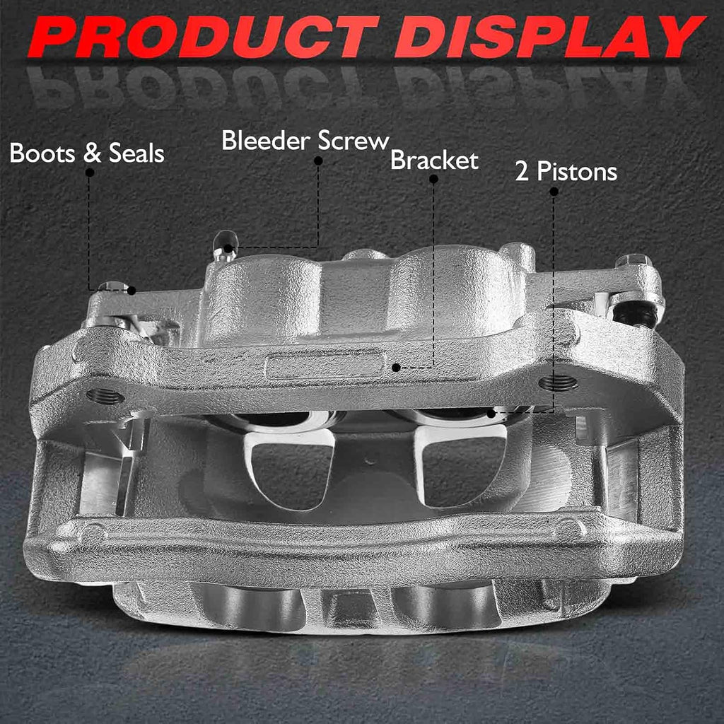 Set of 2 Front Brake Caliper Replacement for Ford F-150 2012-2016 W61144