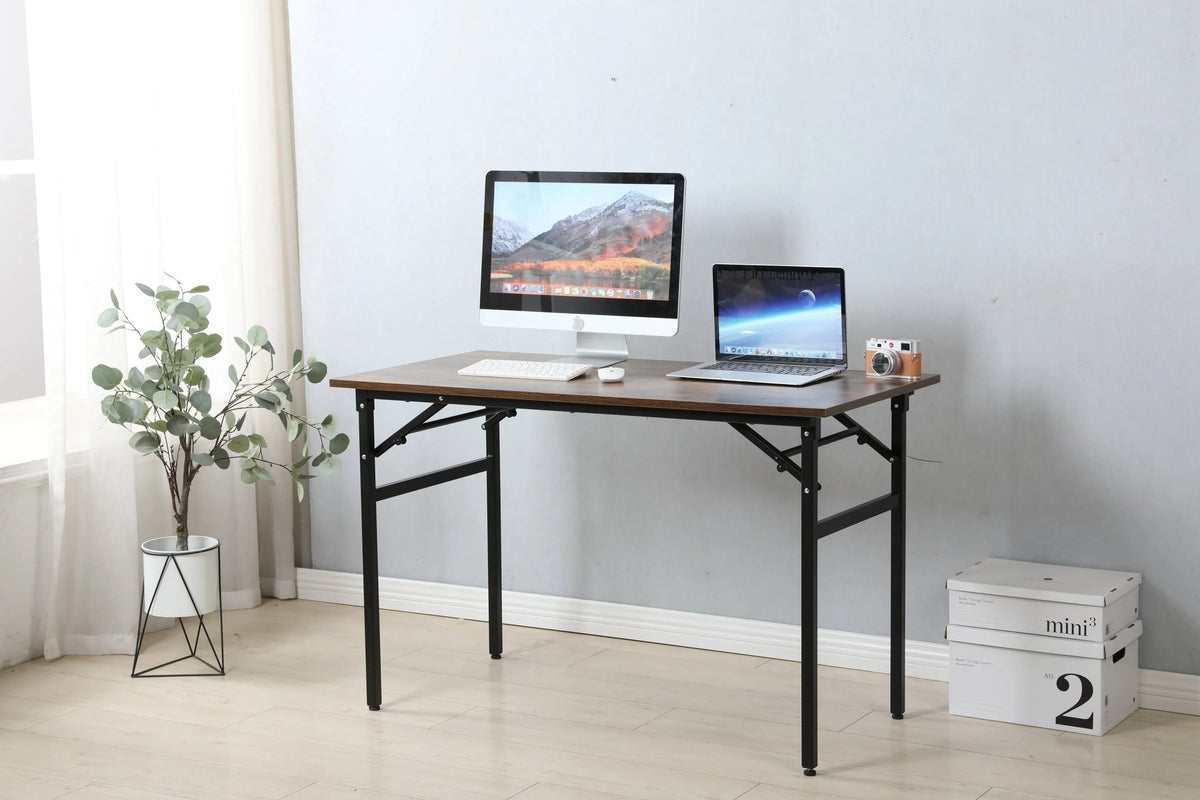 Folding Table Desk 31.5x15.7 Inches Black Z60374