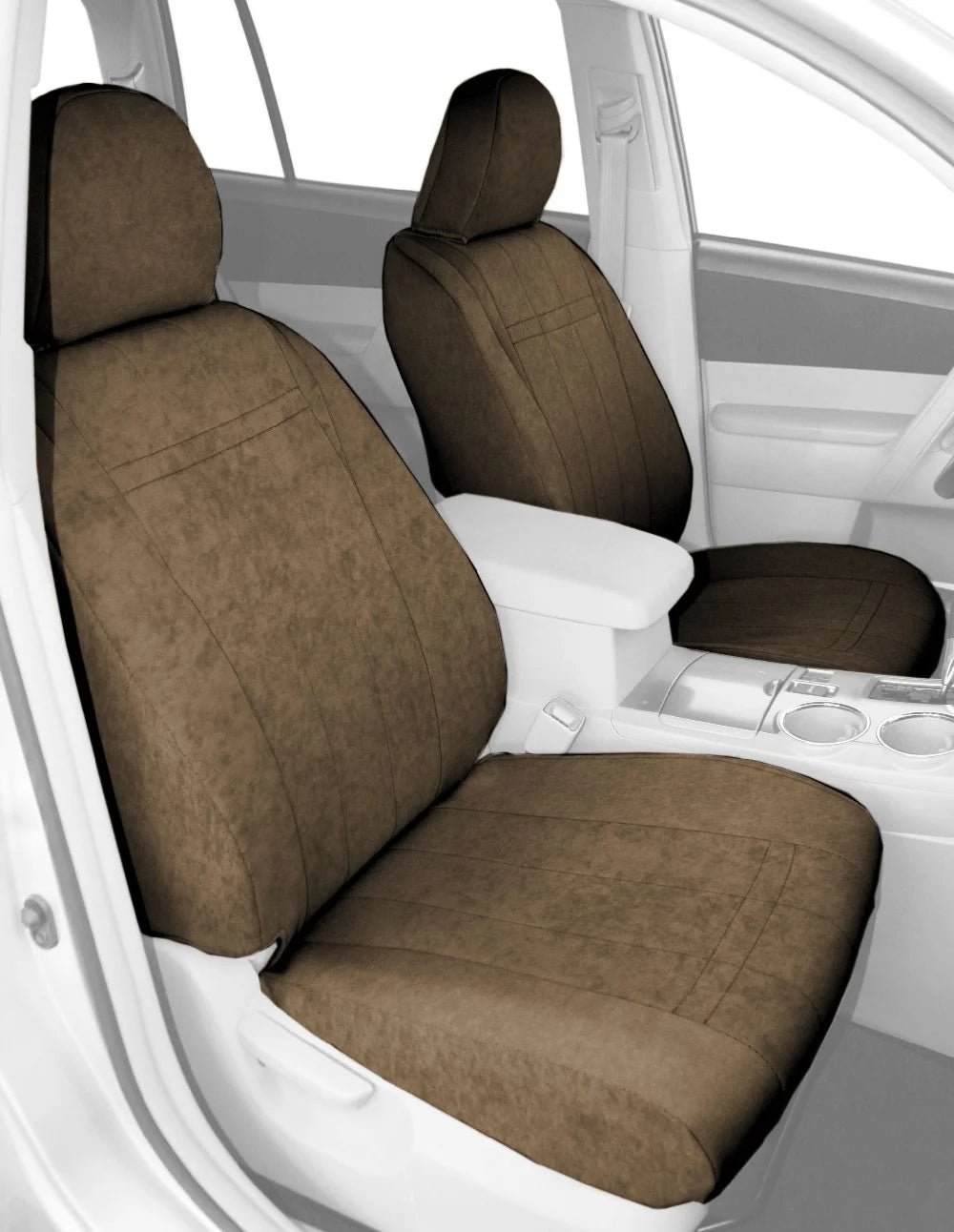 Beige Insert and Trim SuperSuede Seat Covers L719
