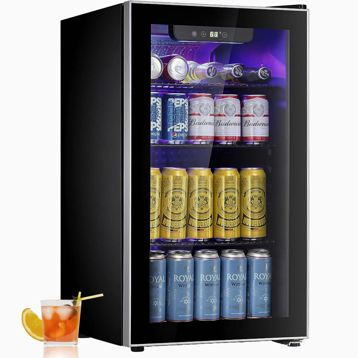 3.2 Cu.ft Beverage Refrigerator Cooler Mini Fridge U43849