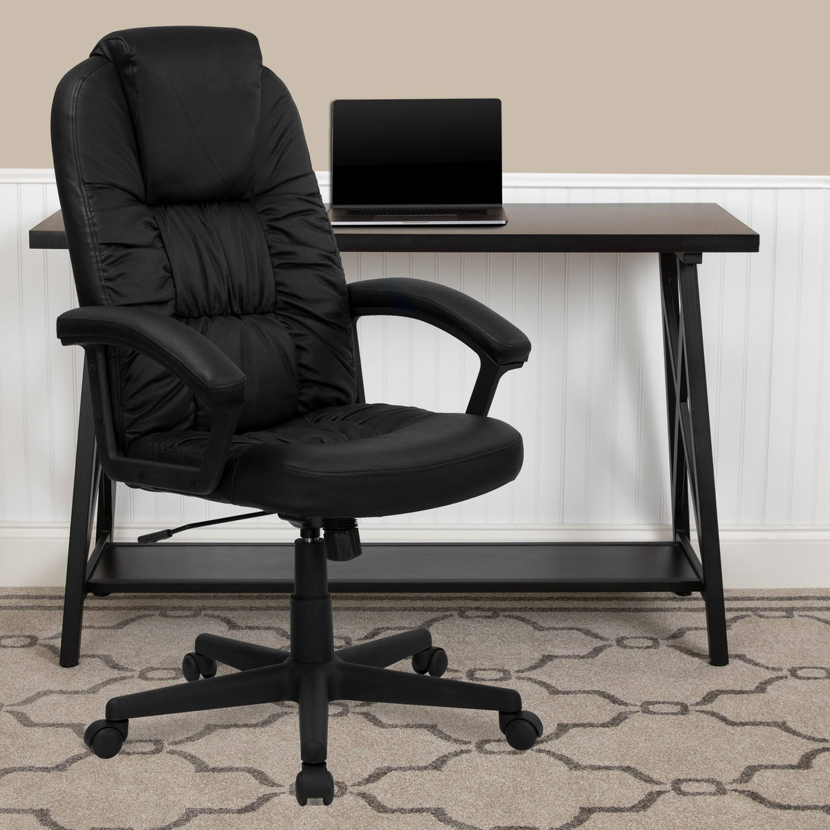Black LeatherSoft Executive Office Chair U9947
