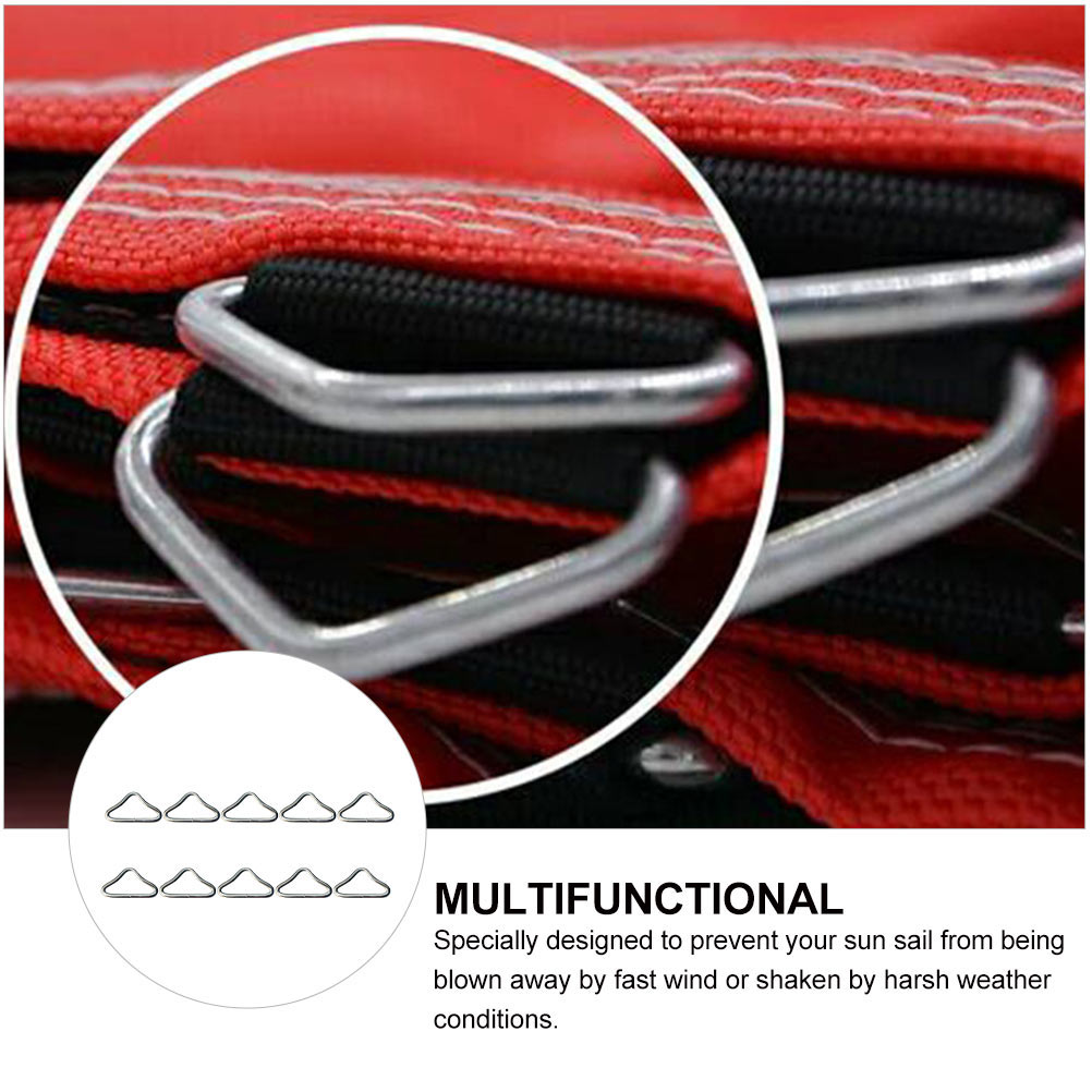 20pcs Trampoline Bungee Bed Mesh Cloth Buckle Triangle Ring Parts T950195