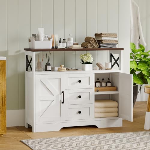 Buffet Cabinet Sideboard with 3 Drawers and 2 Doors O26822