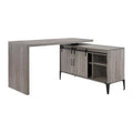 L-Shaped Computer Desk with Cabinet Shelf N1668