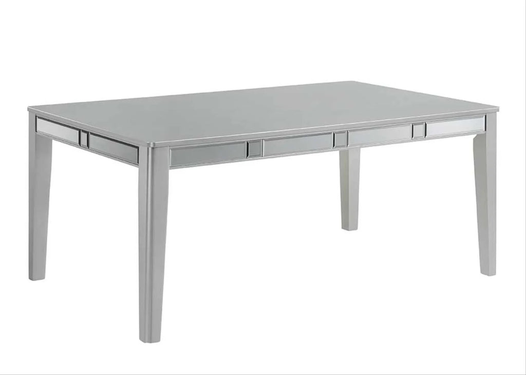 Grey Silver Dining Table Set for 6 C45680