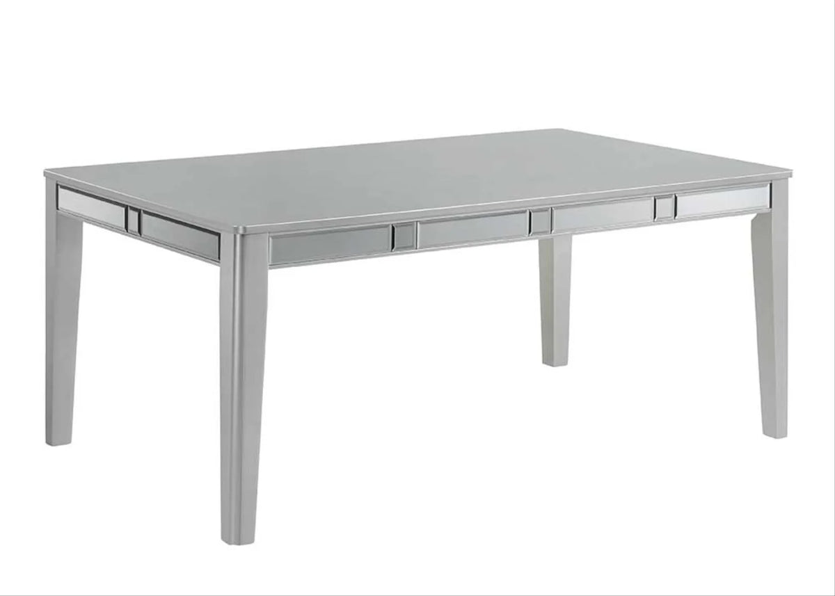 Grey Silver Dining Table Set for 6 C45680