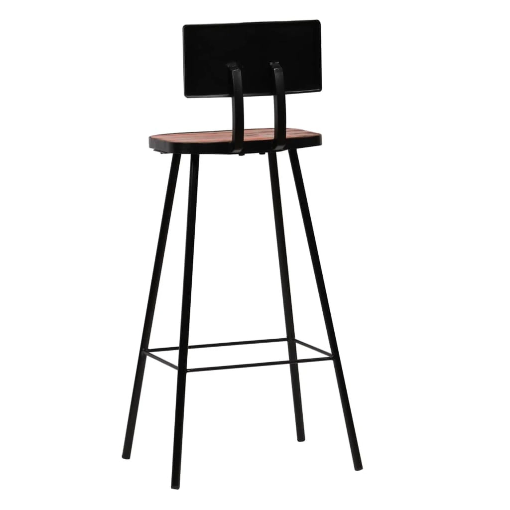 Solid Reclaimed Wood Bar Stools 4 pcs G337587