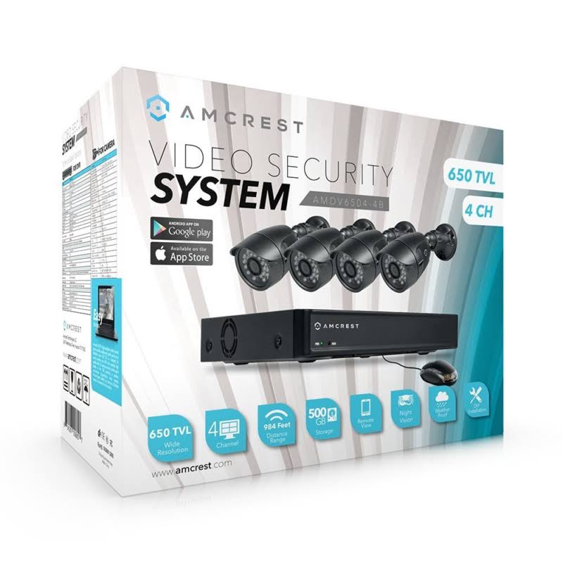 4-Channel DVR Security System with 4 Weatherproof Bullet Cameras K8249