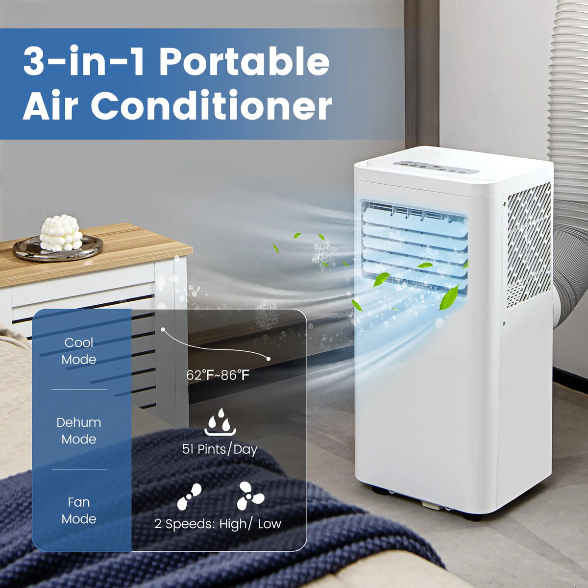 5000 BTU Portable Air Conditioner 3-in-1 Z732