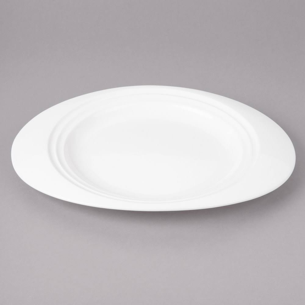White Porcelain Oval Salad Plate - 24/Case S21965