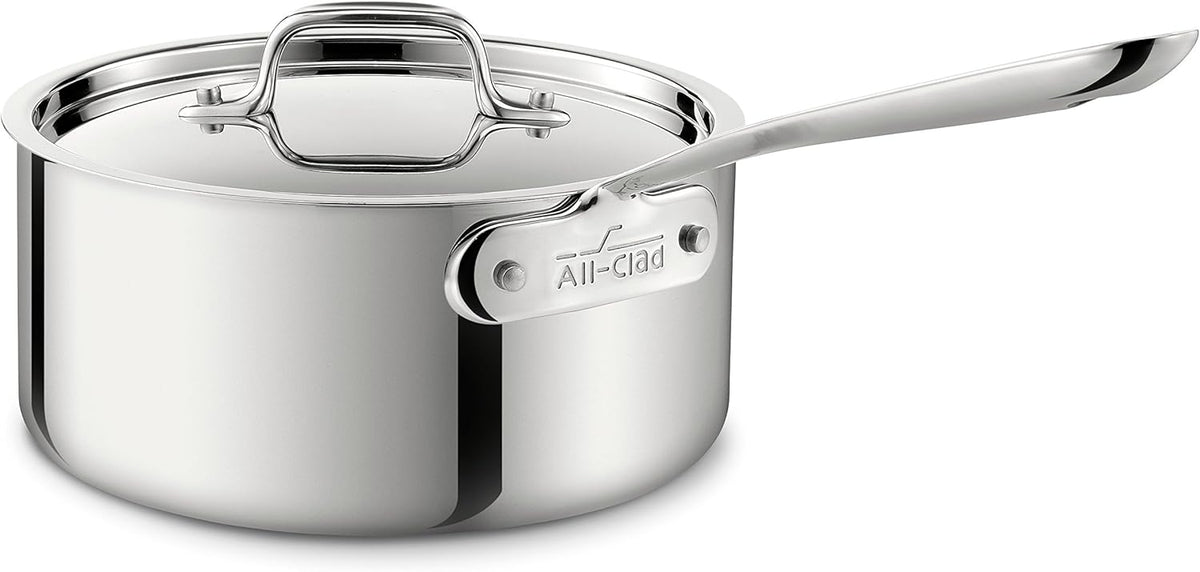 10 Inch Stainless Steel Fry Lid and 3-Quart Stainless Steel Sauce Pan with Lid T18626