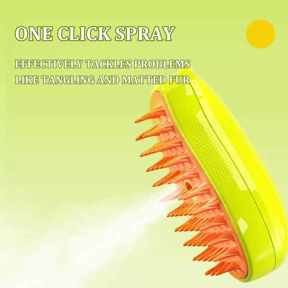 3 In1 Self Cleaning Steam Cat Brush P737695