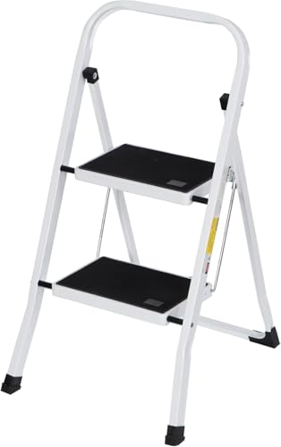 2 Step Ergonomic Foldable Step Stool 350 LBS Capacity J6011