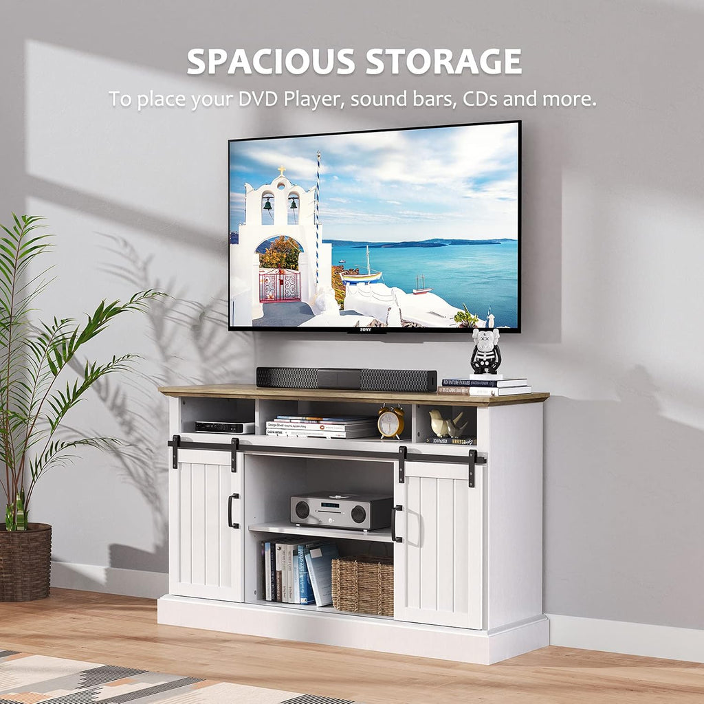 Farmhouse Sliding Barn Door TV Stand for TVs up to 65 Inch L565208