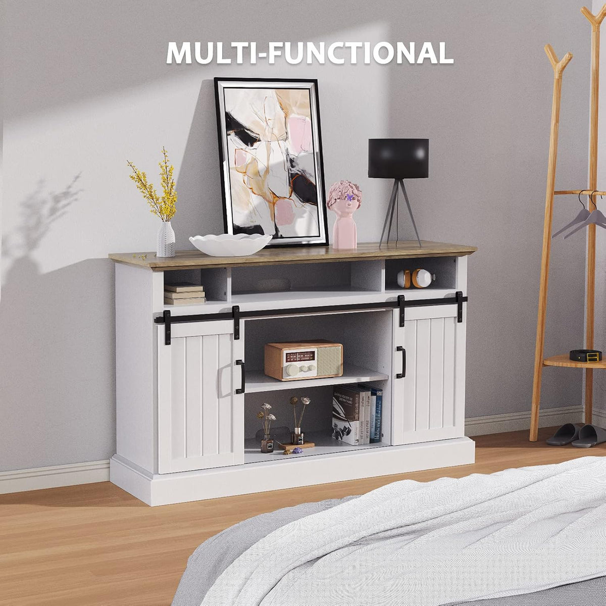 Farmhouse Sliding Barn Door TV Stand for TVs up to 65 Inch L565208