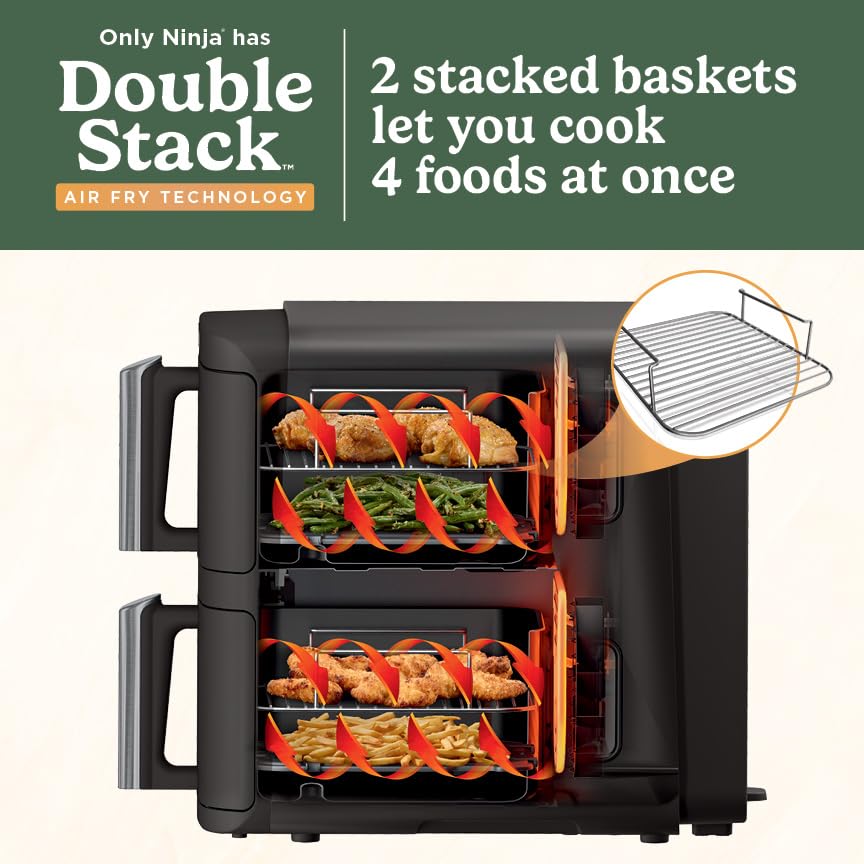 Black 8 QT 2-Basket Air Fryer F4701