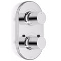 Polished Chrome Thermostatic Mixing Valve Trim with Dual Volume Control Q409651