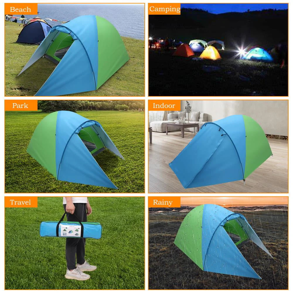 Blue Green Oxford Fabric Single Person Tent A421884