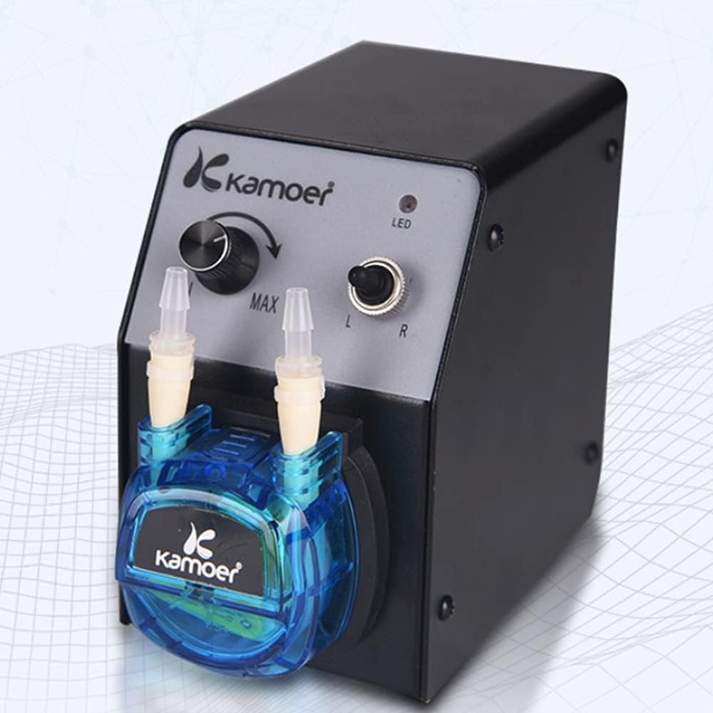 Peristaltic dosing pump 12V variable speed small water pump with pump head, Norprene tube 3.2mm×6.4mm, 40-210ml/min, with power adapter K5443