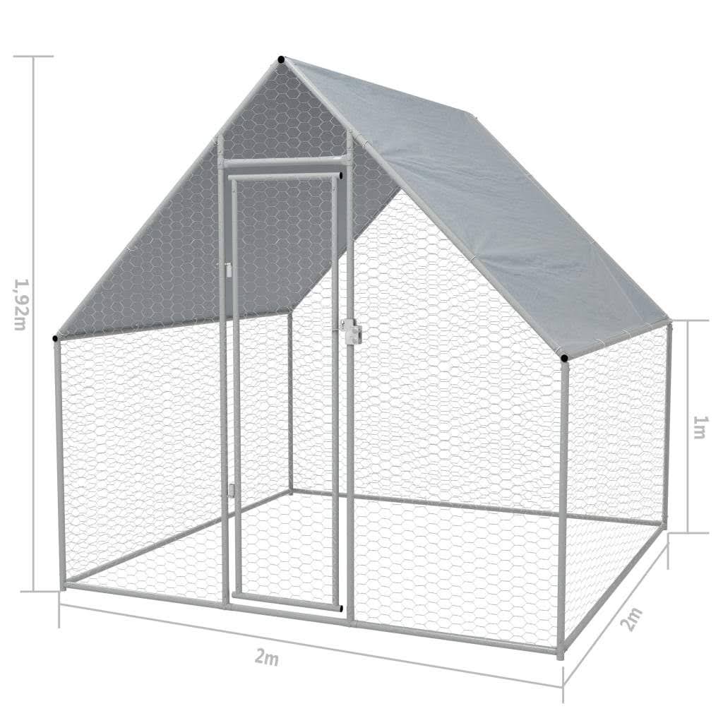 Galvanized Steel Chicken Cage Z68785