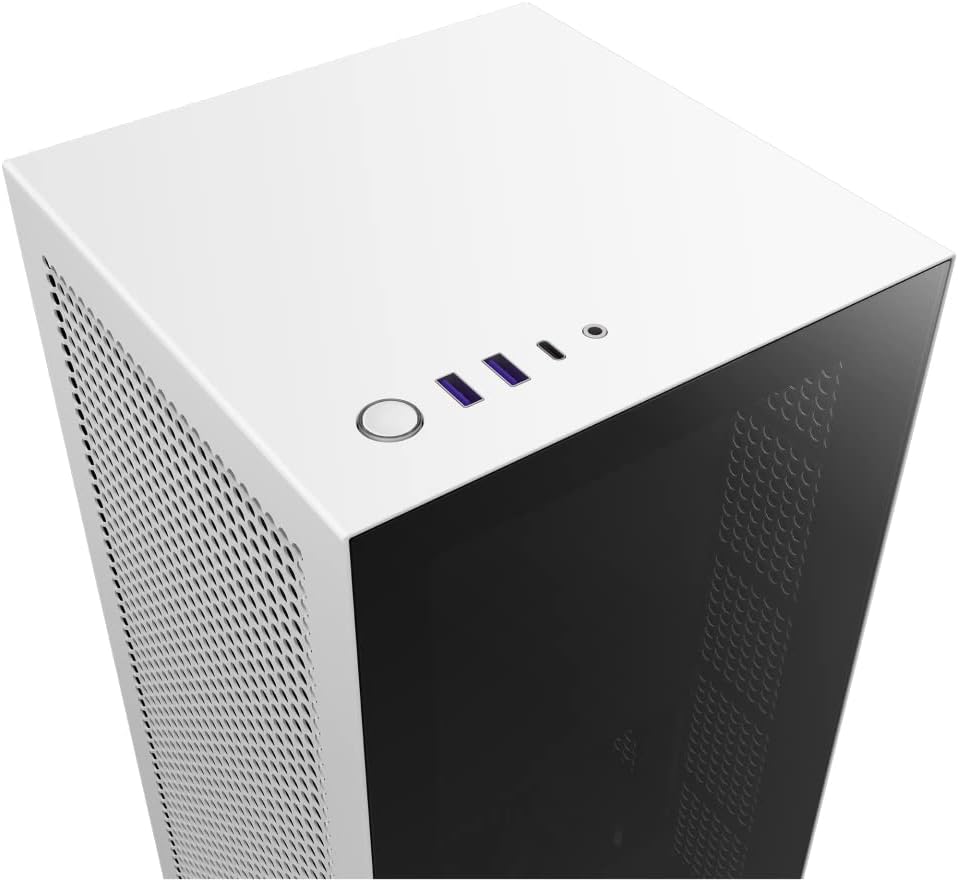 Black Mid-Tower ATX PC Case with Dual-Tempered Glass Panel H64429