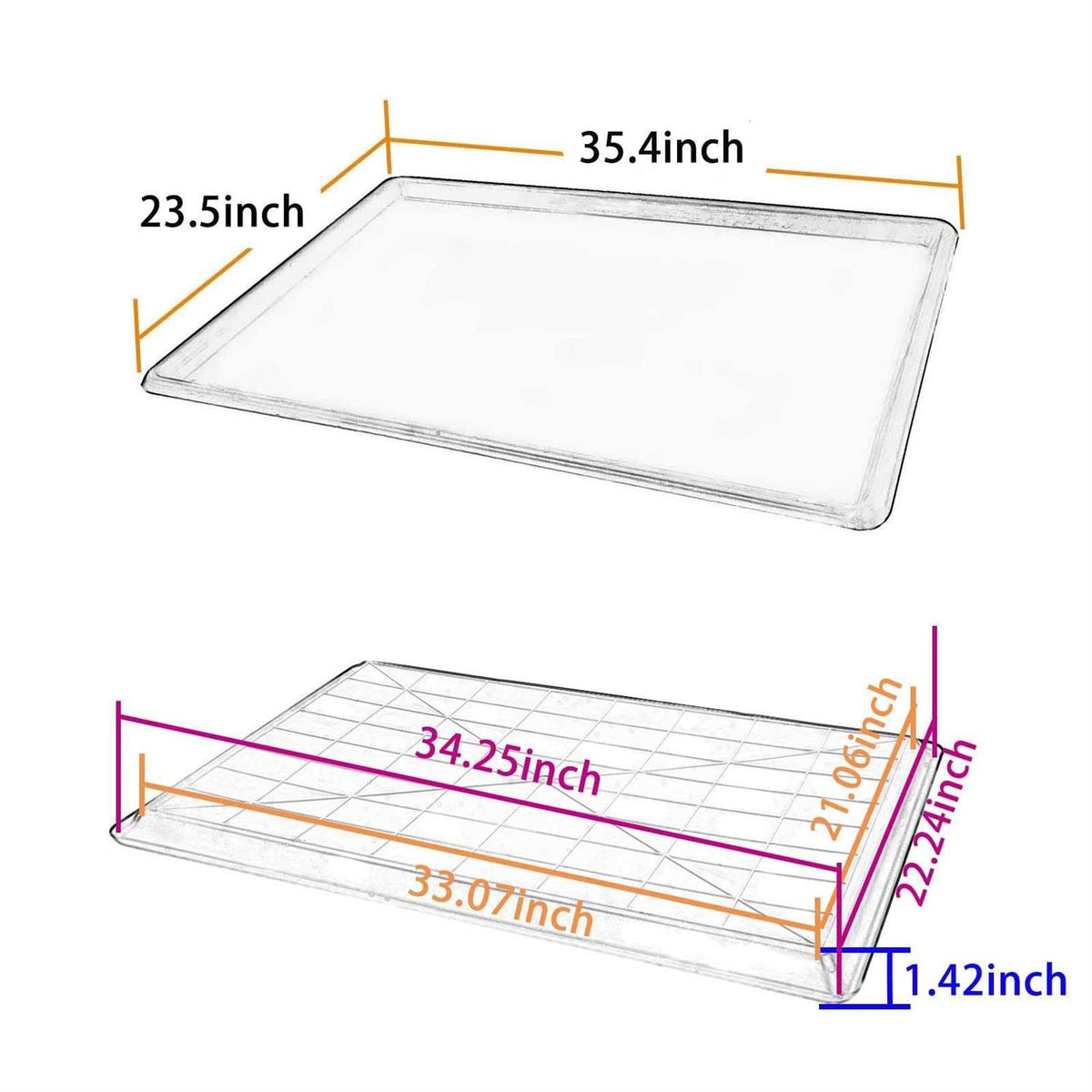 Replacement Tray for Dog Crate Pans Plastic Bottom E23979