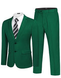 Men's 2 Piece Suits Classic Fit 2 Button Dress Suits Tuxedo Jacket Blazer V675